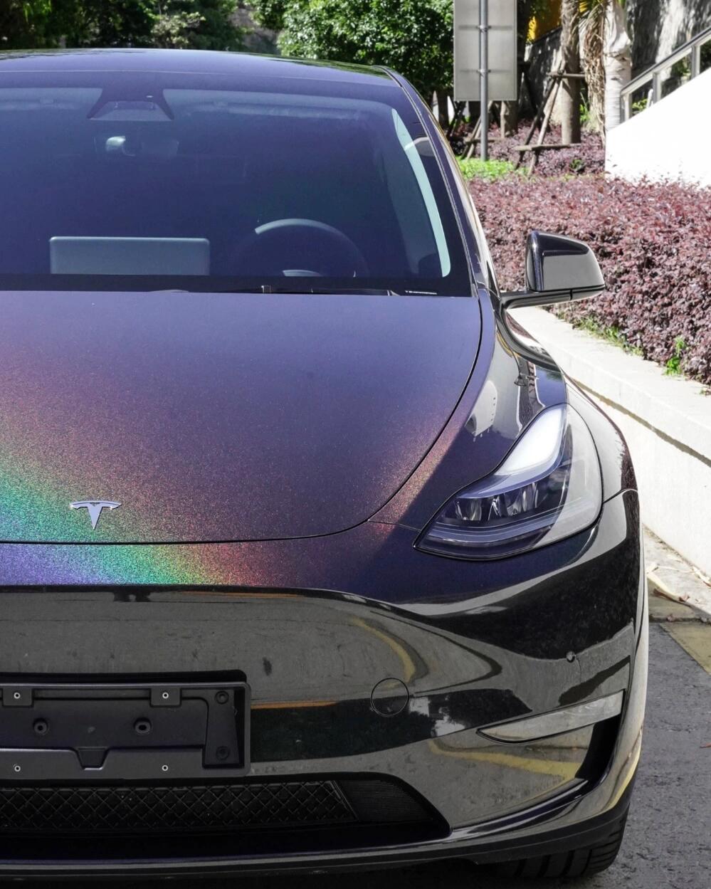 Laser Black Matte Iridescent