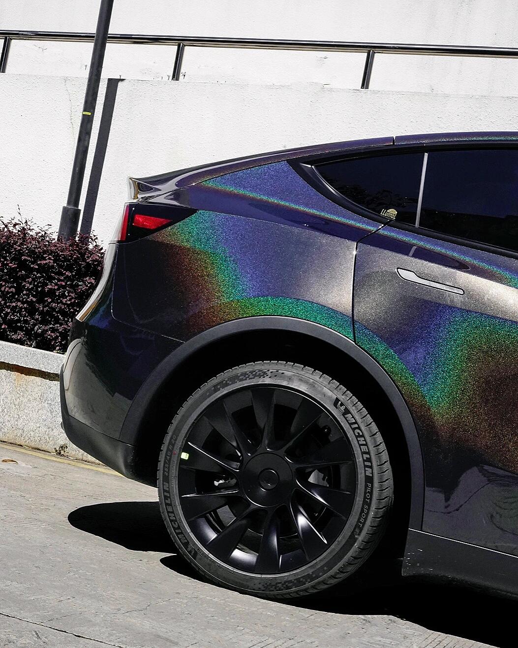 Laser Black Matte Iridescent