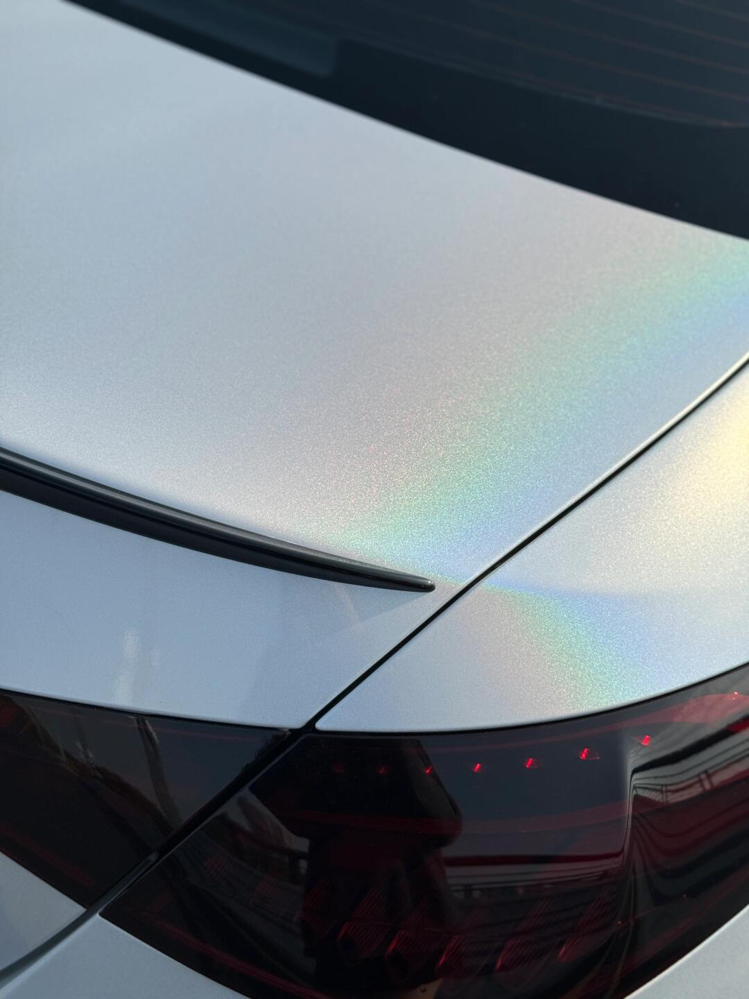 Laser White Matte Iridescent